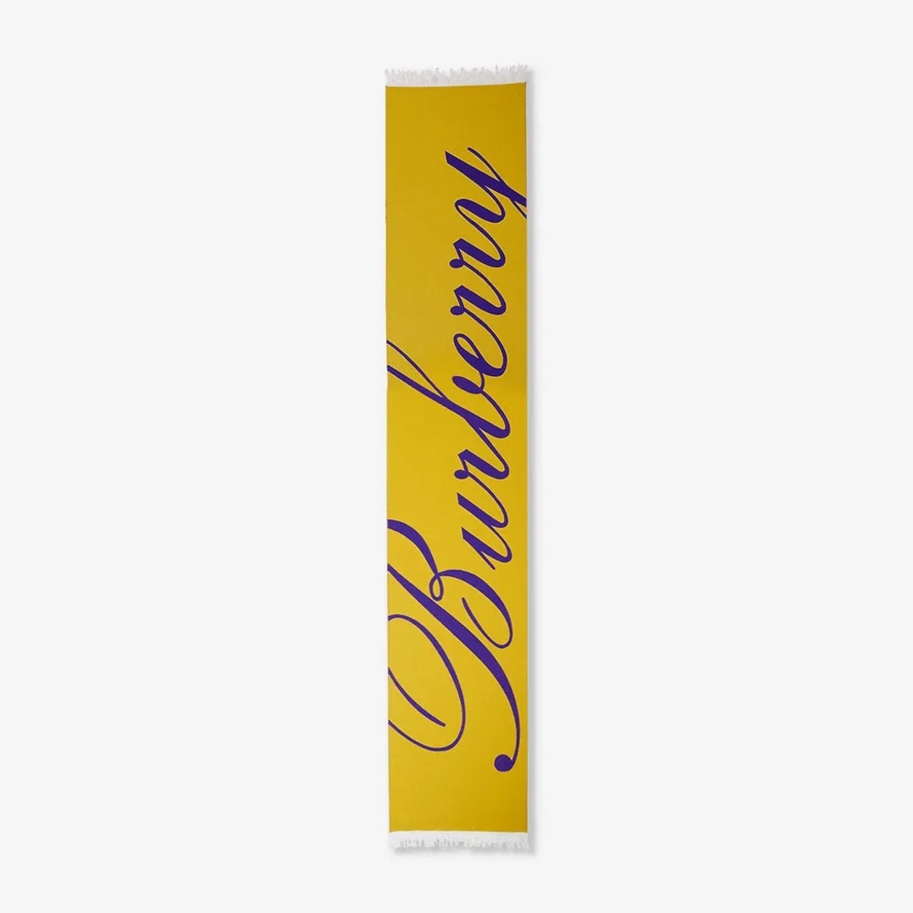 Burberry Script Wool And Silk-Blend Scarf